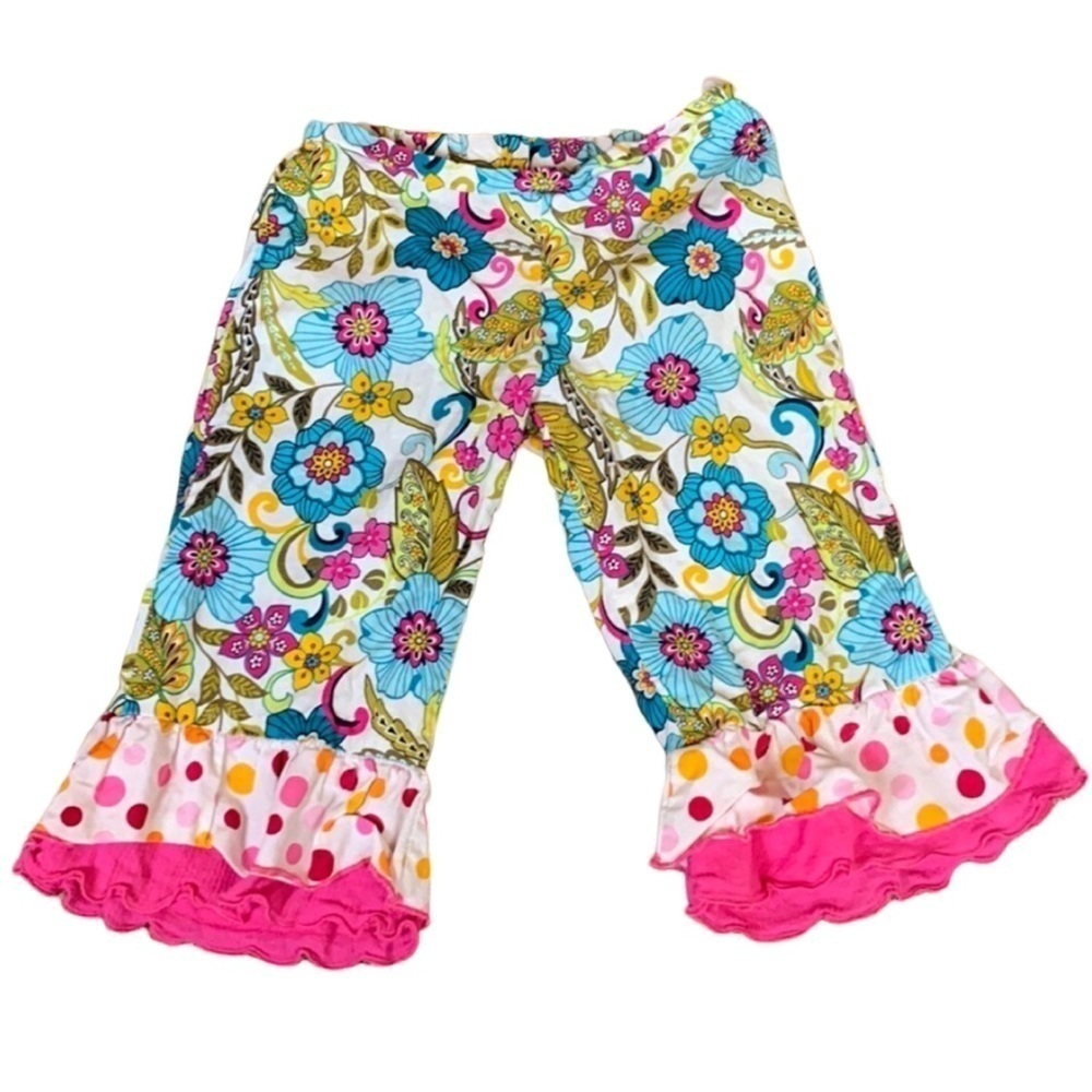 Cheeky Banana floral print pants with ruffles Size 5